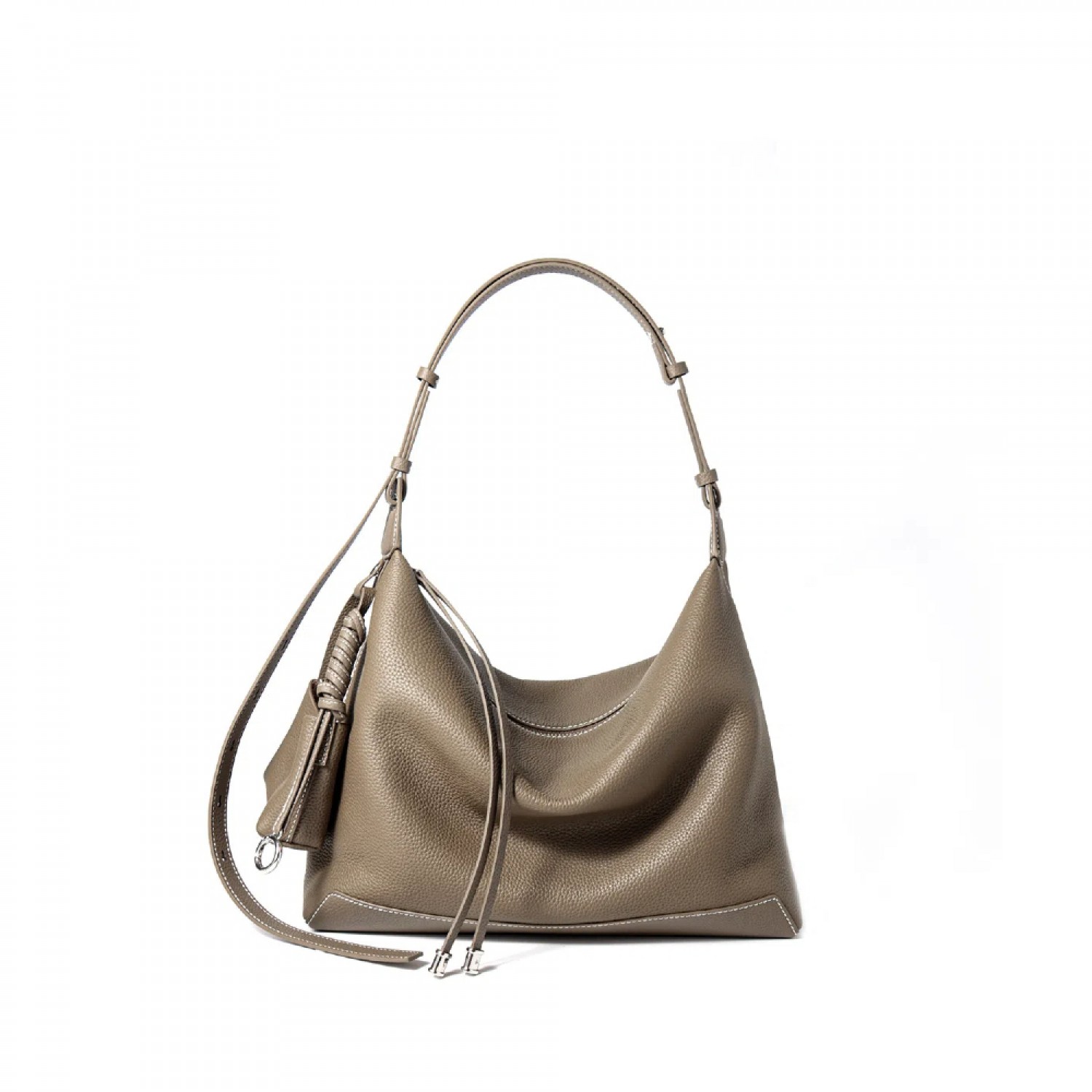 2025 New Single Shoulder Underarm Grey Bag